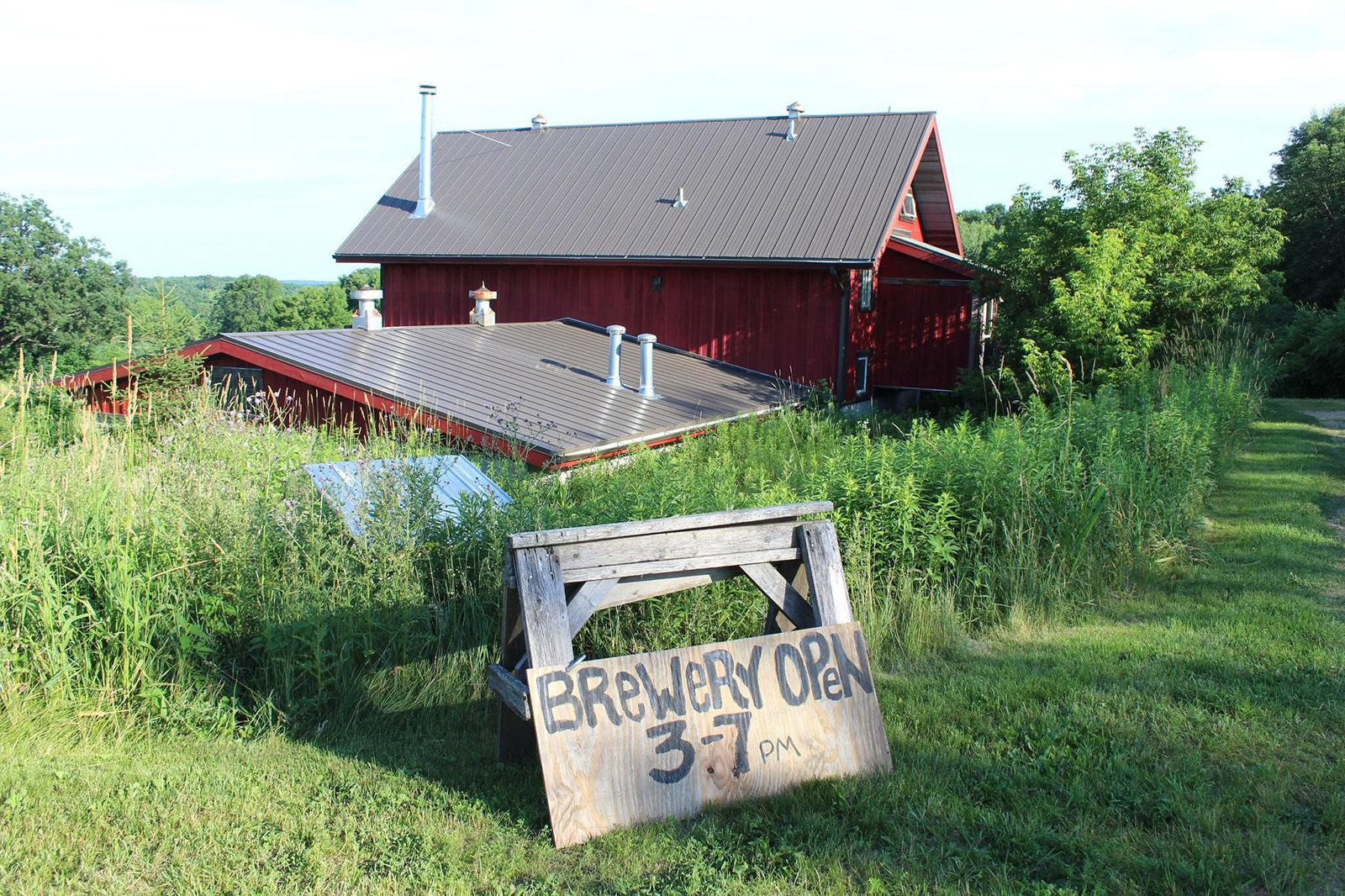 Dave's BrewFarm is powered by wind, and it’s the site of periodic weekend beer tastings near near Madison, Wisconsin.